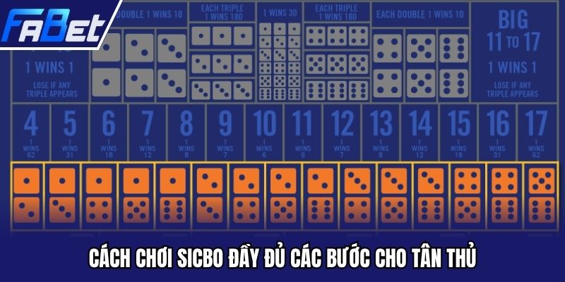 Cách chơi sicbo đầy đủ các bước cho tân thủ
