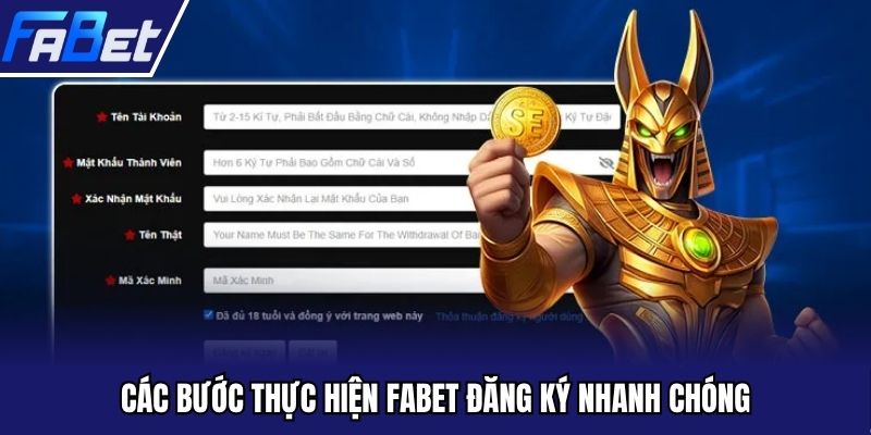 Các bước thực hiện FABET đăng ký nhanh chóng